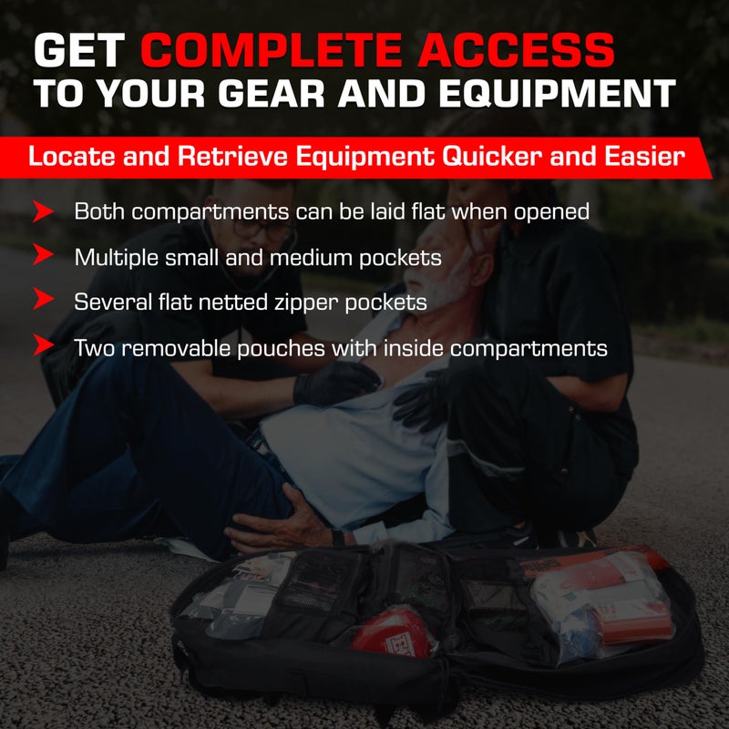 MediTac Deluxe Special Ops Tactical Field Medical Stomp Pack - Largest Backpack for all Gear & Equipment - Black - Image 5